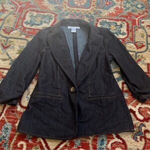 Caslon Dark Denim Single-Button Blazer
